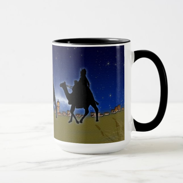 Three Wise Men & Bethlehem Christmas Xmas Design Mug (Right)