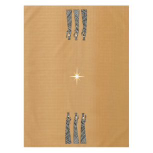Three Wise Men Black & White Christmas Nativity Tablecloth