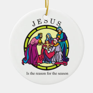 Three Wise Men Bringing Gifts Ceramic Tree Decoration