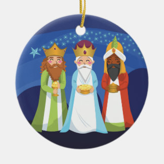 Three Wise Men Ceramic Tree Decoration