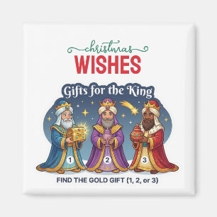 Three Wise Men Christmas Gifts Logic Game Magnet