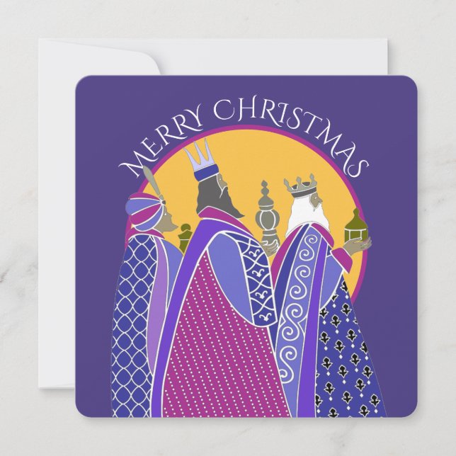 Three Wise Men Christmas Holiday Photo Card (Front)