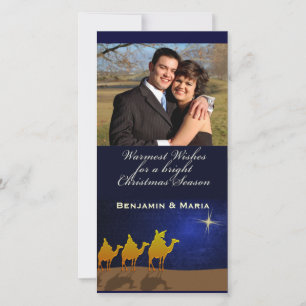 Three Wise Men Christmas Personalised Photo Card