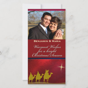 Three Wise Men Christmas Personalised Photo Card