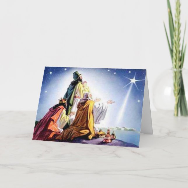 Three Wise Men Greeting Card (Front)