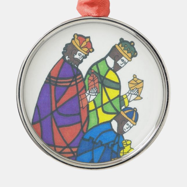 Three Wise Men Metal Tree Decoration (Front)