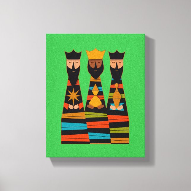 Three Wise Men Modern Mid-Century Canvas Print (Front)