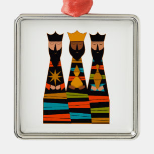 Three Wise Men Modern Mid-Century Metal Tree Decoration