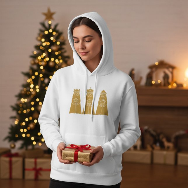 Three Wise Men Modern Nativity Kings Hoodie (Creator Uploaded)