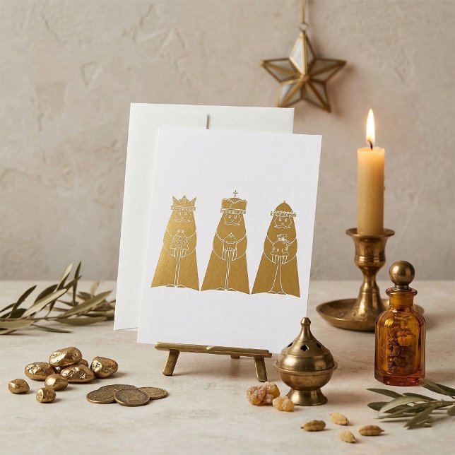Three Wise Men Modern Nativity Kings Invitation (Creator Uploaded)