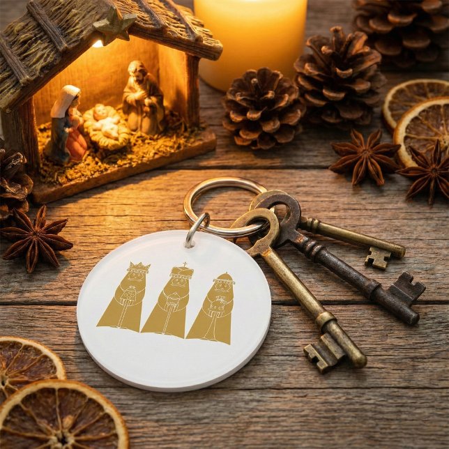 Three Wise Men Modern Nativity Kings Key Ring (Creator Uploaded)