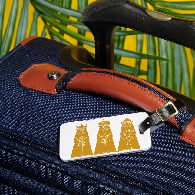 Three Wise Men Modern Nativity Kings Luggage Tag (Creator Uploaded)