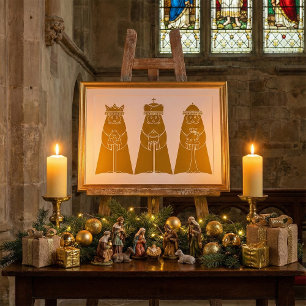 Three Wise Men Modern Nativity Kings Poster