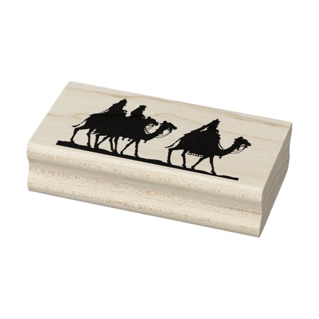 Three Wise Men on Camels Rubber Stamp (Stamp)