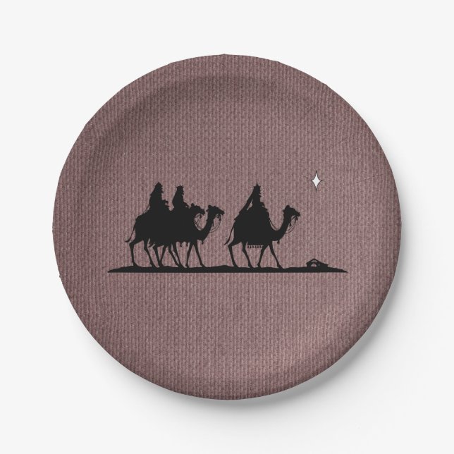 Three Wise Men Paper Plate (Front)