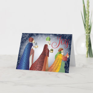 Three Wise Men Religious Christmas Card