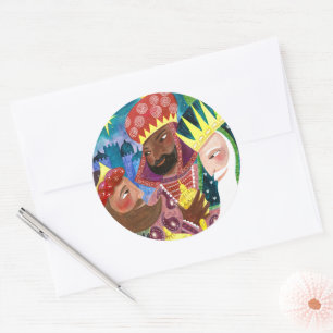 Three Wise men religious  Christmas Holiday Classic Round Sticker