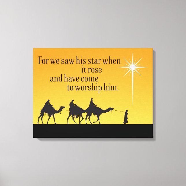 Three Wise Men Star of Bethlehem Christmas Canvas  (Front)