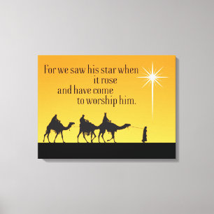 Three Wise Men Star of Bethlehem Christmas Canvas  Print