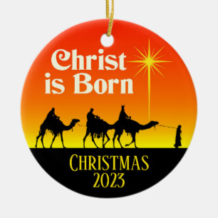 Three Wise Men Star of Bethlehem Christmas Ceramic Tree Decoration