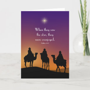 Three Wise Men & Star of Bethlehem Christmas Holiday Card
