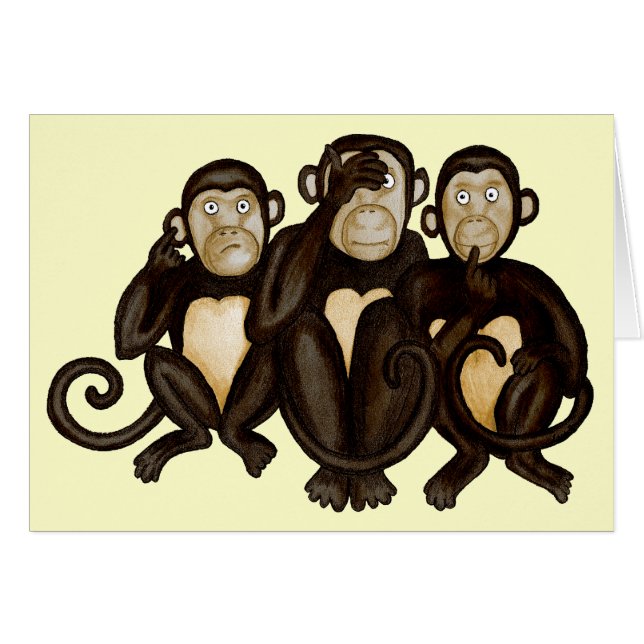 Three Wise Monkeys (Front Horizontal)