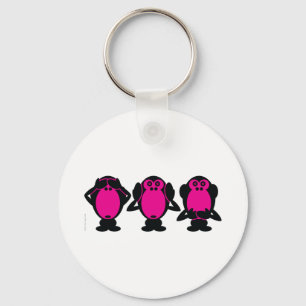 Three Wise Monkeys Key Ring