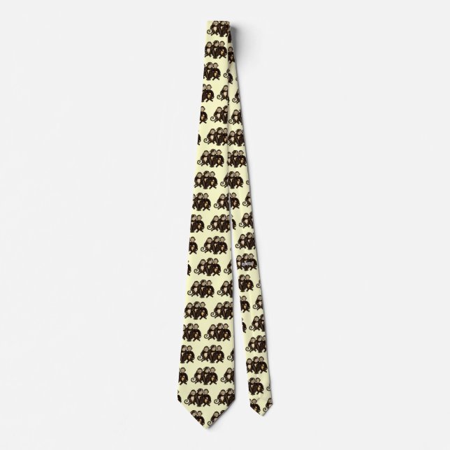 Three Wise Monkeys Tie (Front)