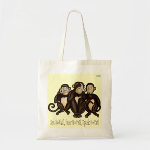 Three Wise Monkeys Tote Bag