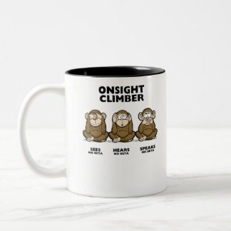 Three Wise Monkeys Two-Tone Coffee Mug