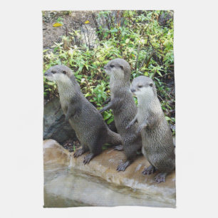 Three Wise Otters, Tea Towel