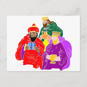 Three wisemen Christian artwork Postcard