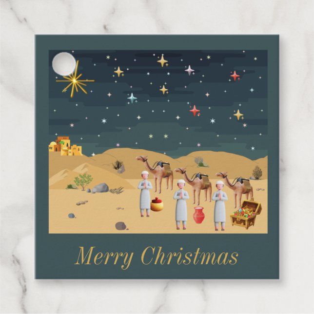 Three Wisemen Gifts Favour Tags (Front)