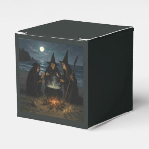 Three Witches Brew Cauldron Full Moon Beach  Favour Box