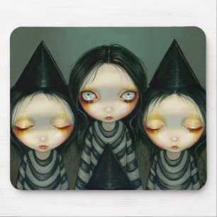 Three Witchy Sisters Mouse Pad