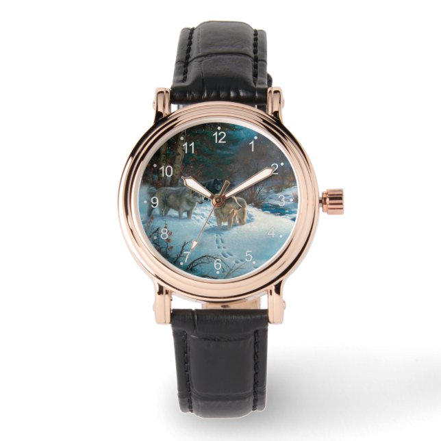three wolves in the Winter Forest Watch (Front)