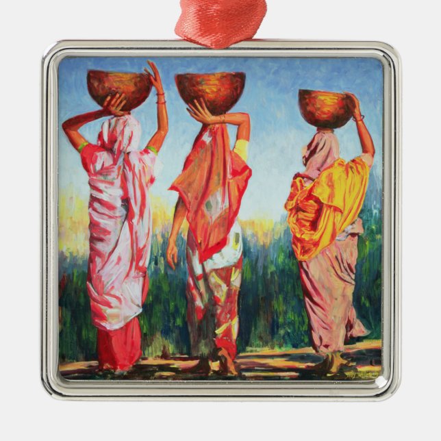 Three Women 1993 Metal Tree Decoration (Front)