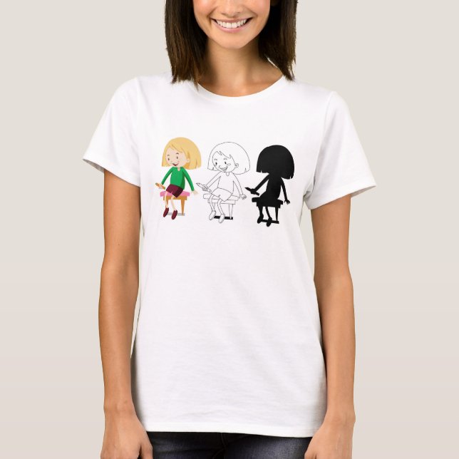Three Women Sitting Tee Shirt (Front)