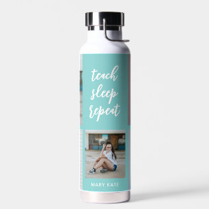Three Words Collage EDITABLE COLOR Water Bottle