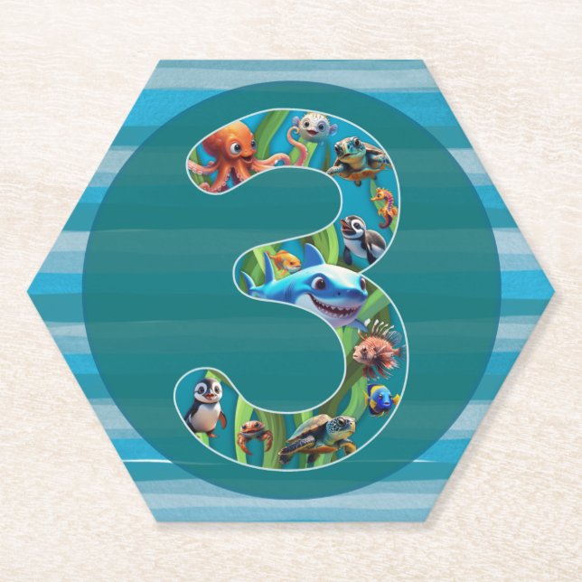 Three Year Old: Paper Coasters (Front)