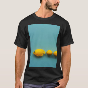 Three yellow angel fish swimming to the left T-Shirt
