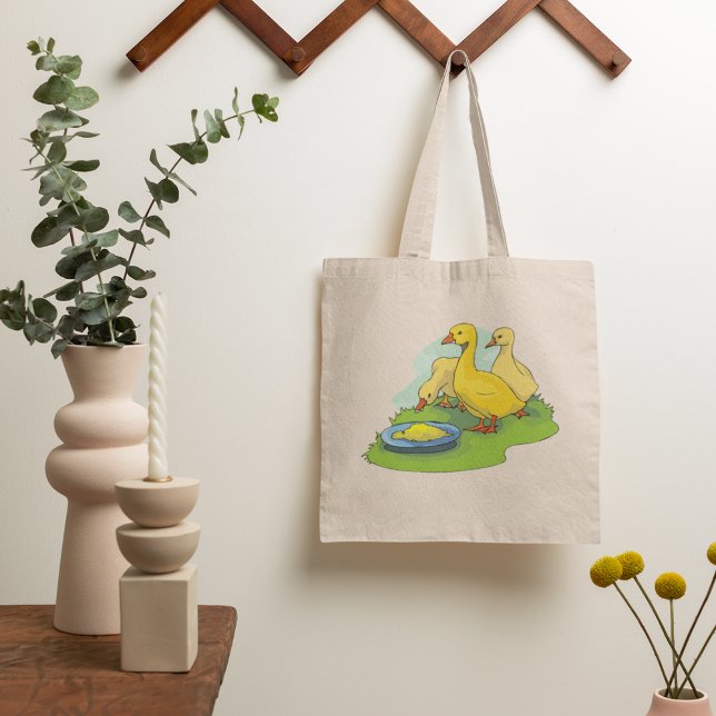 Three Yellow Ducklings Tote Bag (Creator Uploaded)