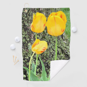 Three Yellow Tulips / Golf Towel