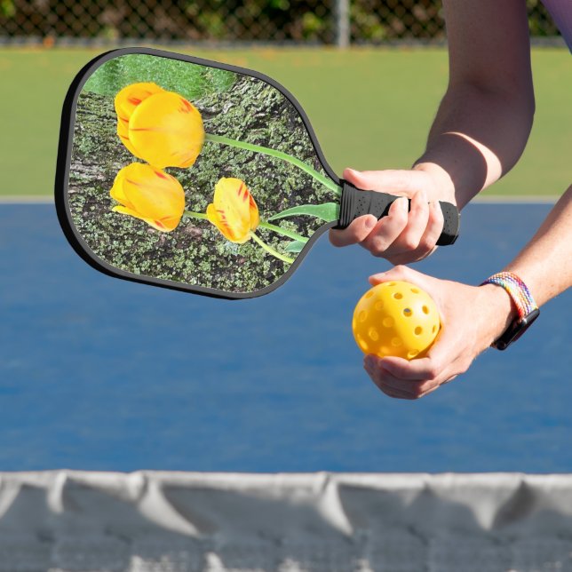 Three Yellow Tulips / Pickleball Paddle (Insitu)