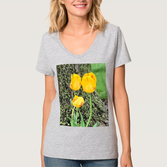 Three Yellow Tulips / T-Shirt (Front)