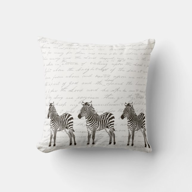 Three Zebras Cushion (Front)