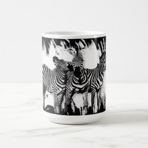 Three Zebras Painting Coffee Mug