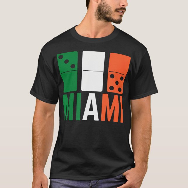 Three Zero Five 305 Miami Domino T-Shirt (Front)