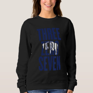 Three Zero Seven 307 Area Code Cheyenne Wyoming Sweatshirt