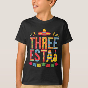 Threeesta 3rd birthday fiesta sombrero mexican T-Shirt